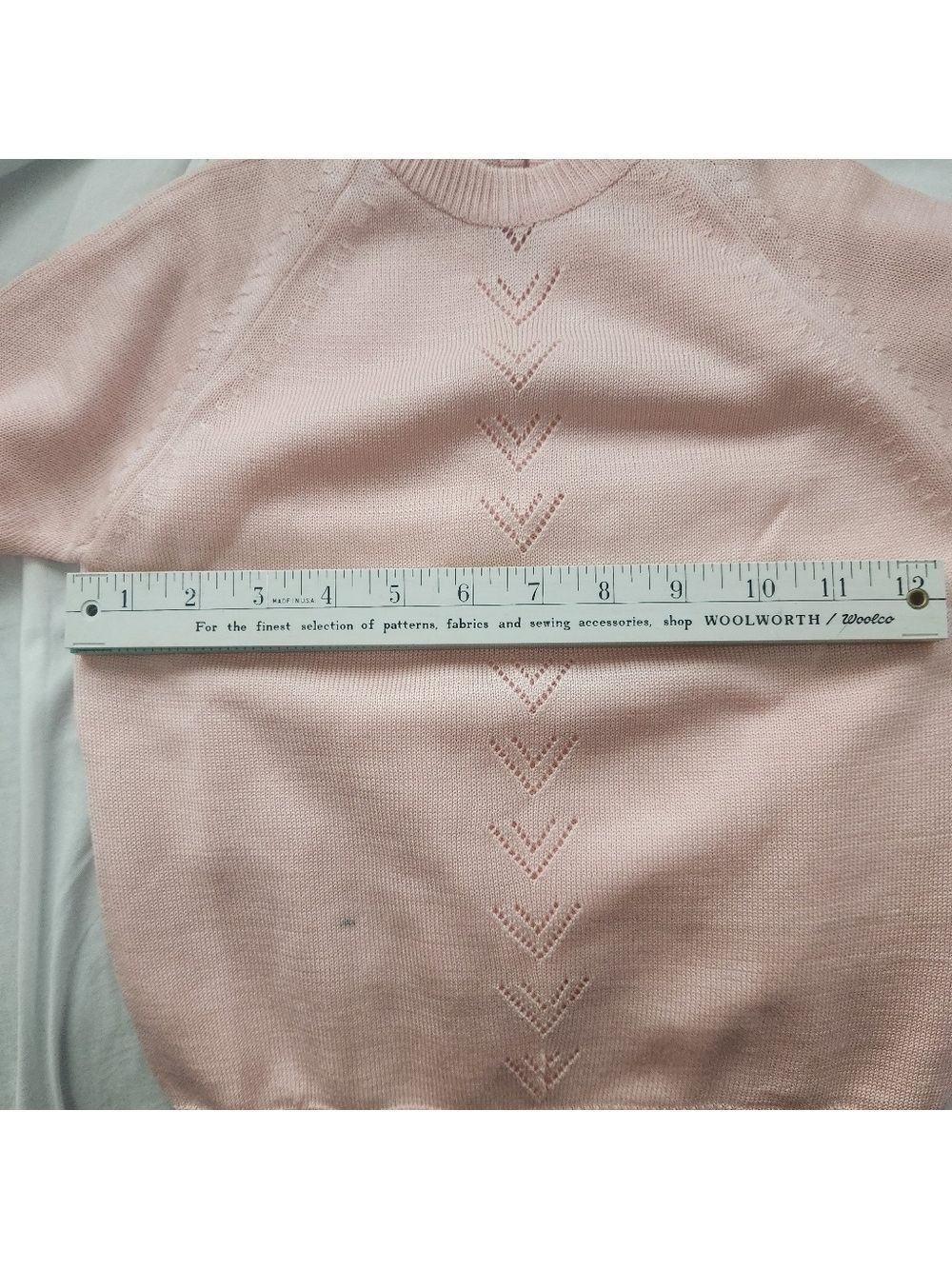 NEW VINTAGE 60/70's, Handmade In Spain, beautiful little light pink sweater - Picture 5 of 10